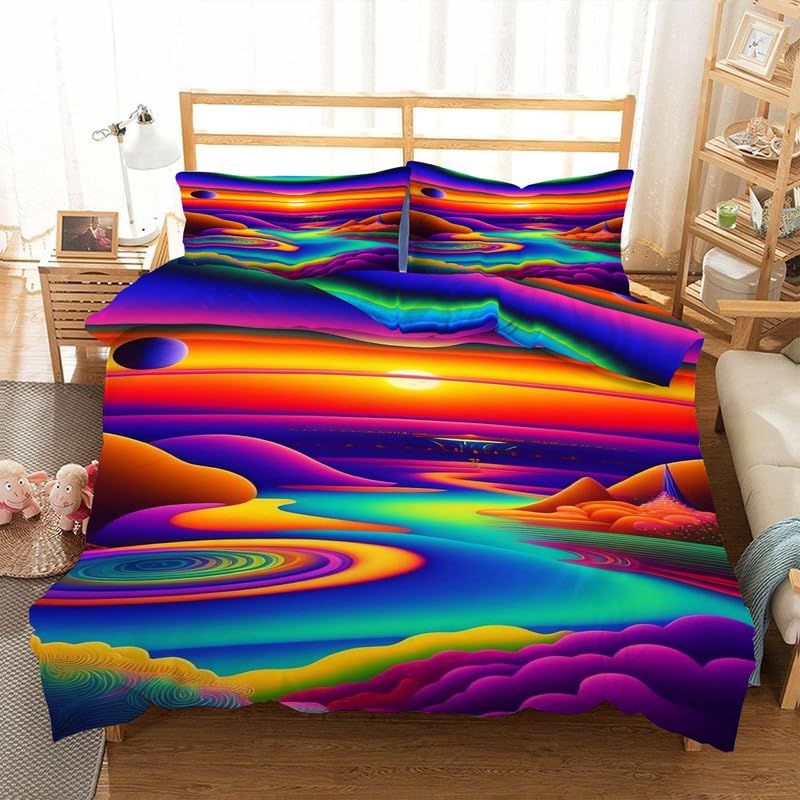 Amazon｜布団カバー太陽寝具カバーカラフル掛け布団カバー3点